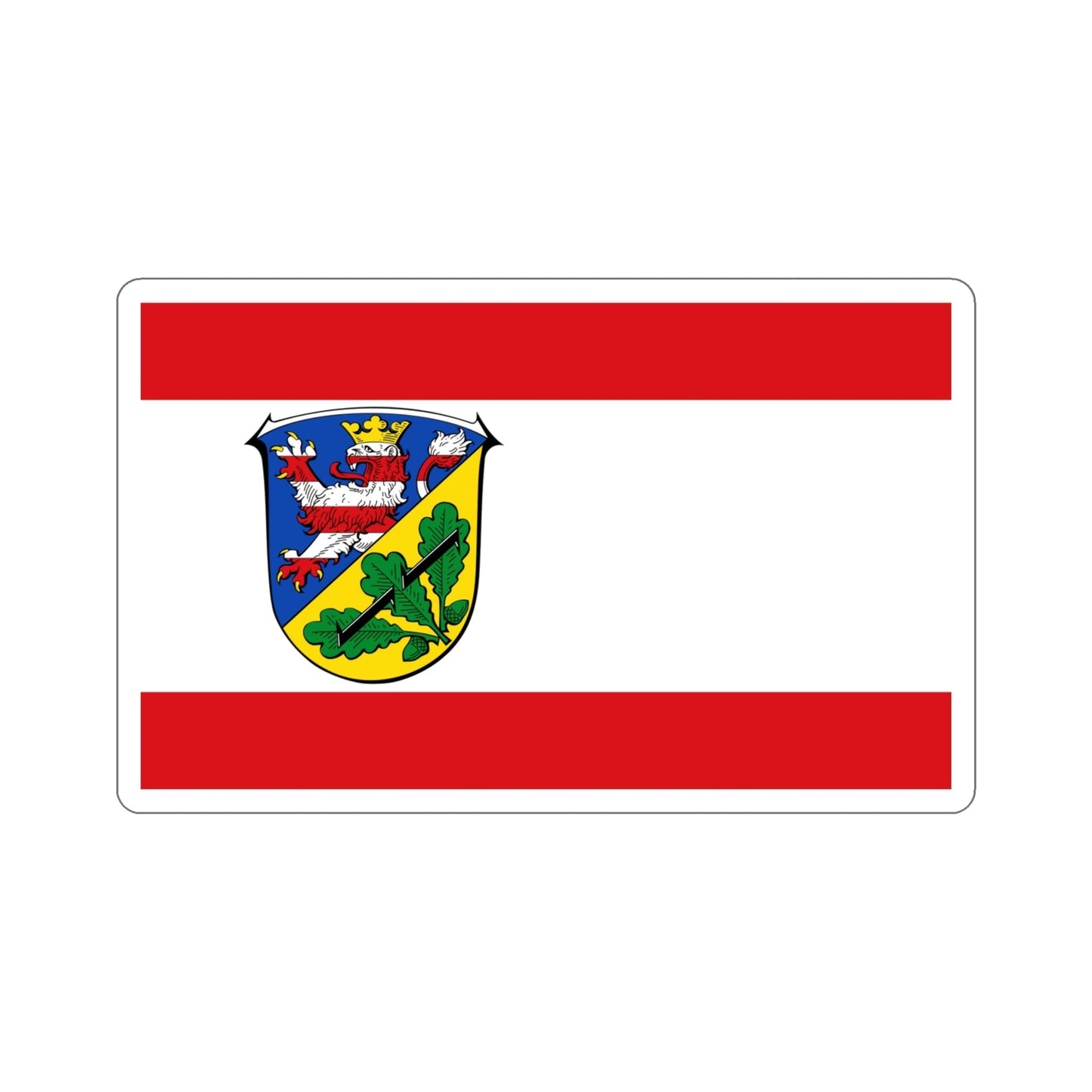 Flag of Kassel Germany STICKER Vinyl Die-Cut Decal-4 Inch-The Sticker Space