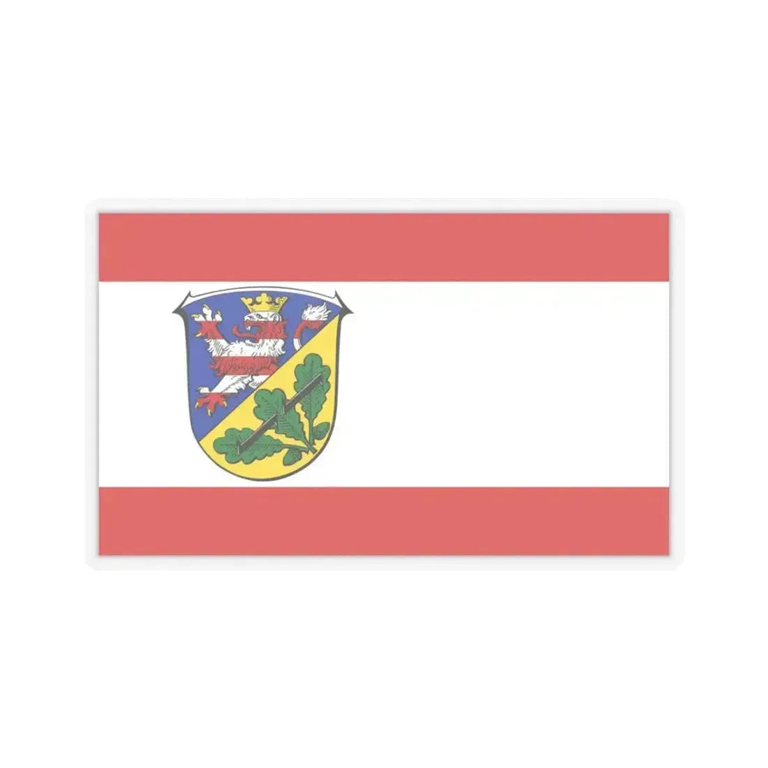 Flag of Kassel Germany - STICKER Vinyl Kiss-Cut Decal 3 Inch Transparent - The Sticker Space