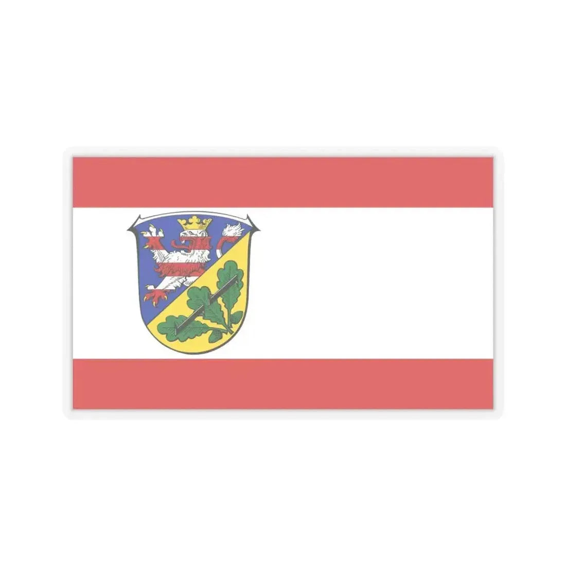 Flag of Kassel Germany - STICKER Vinyl Kiss-Cut Decal 6 Inch Transparent - The Sticker Space