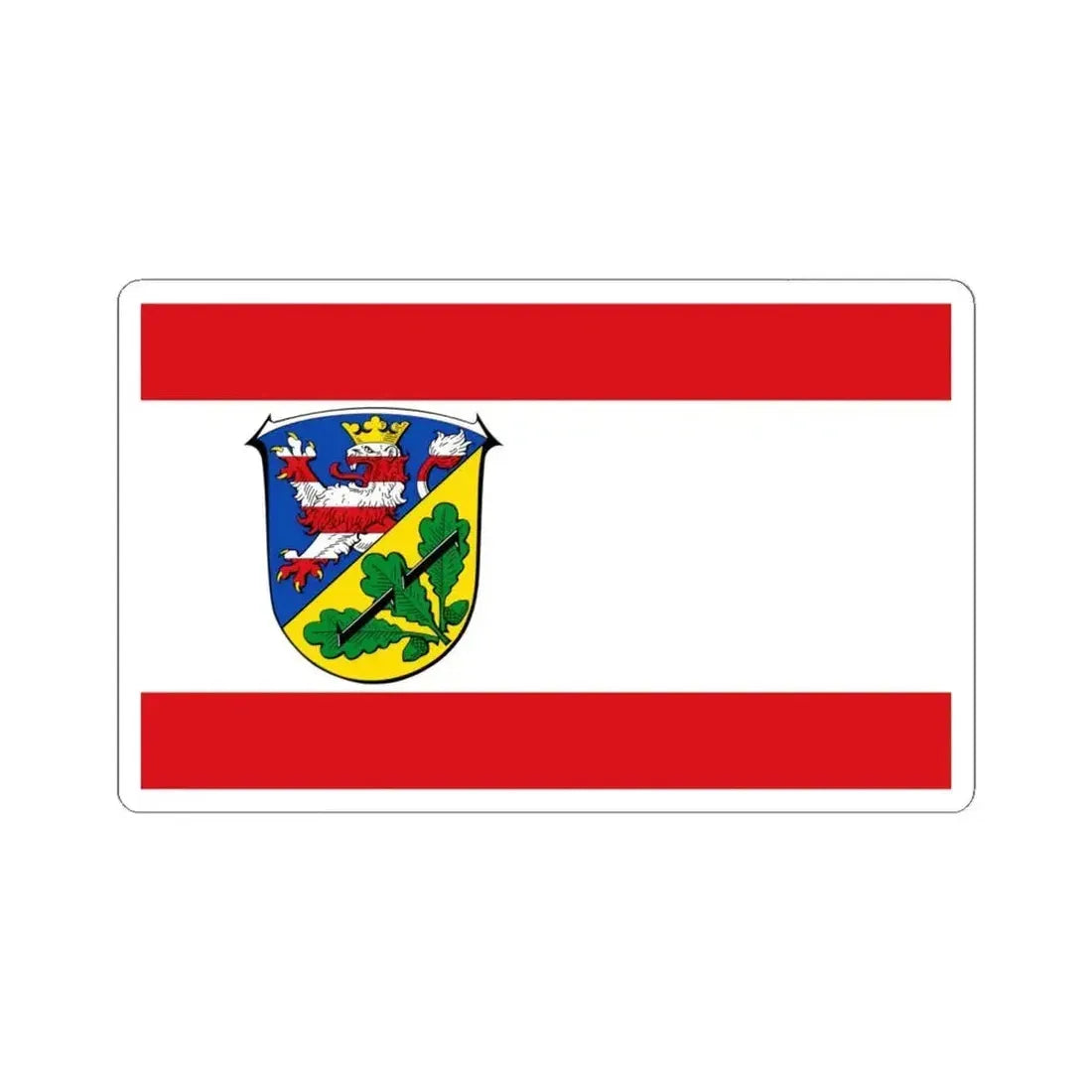 Flag of Kassel Germany - STICKER Vinyl Kiss-Cut Decal 6 Inch White - The Sticker Space