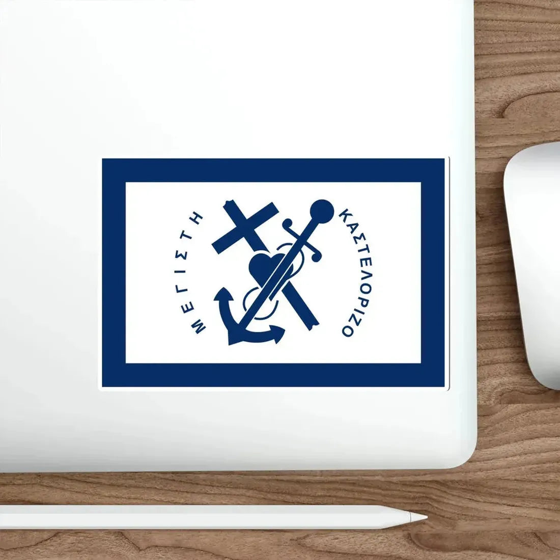 Flag of Kastellorizo Greece STICKER Vinyl Die-Cut Decal - The Sticker Space