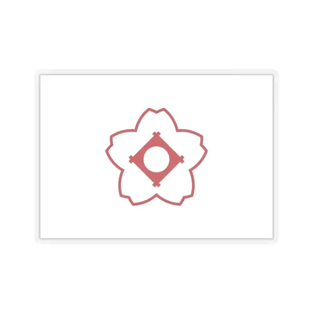 Flag of Kasugai Aichi Japan - STICKER Vinyl Kiss-Cut Decal 2 Inch Transparent - The Sticker Space