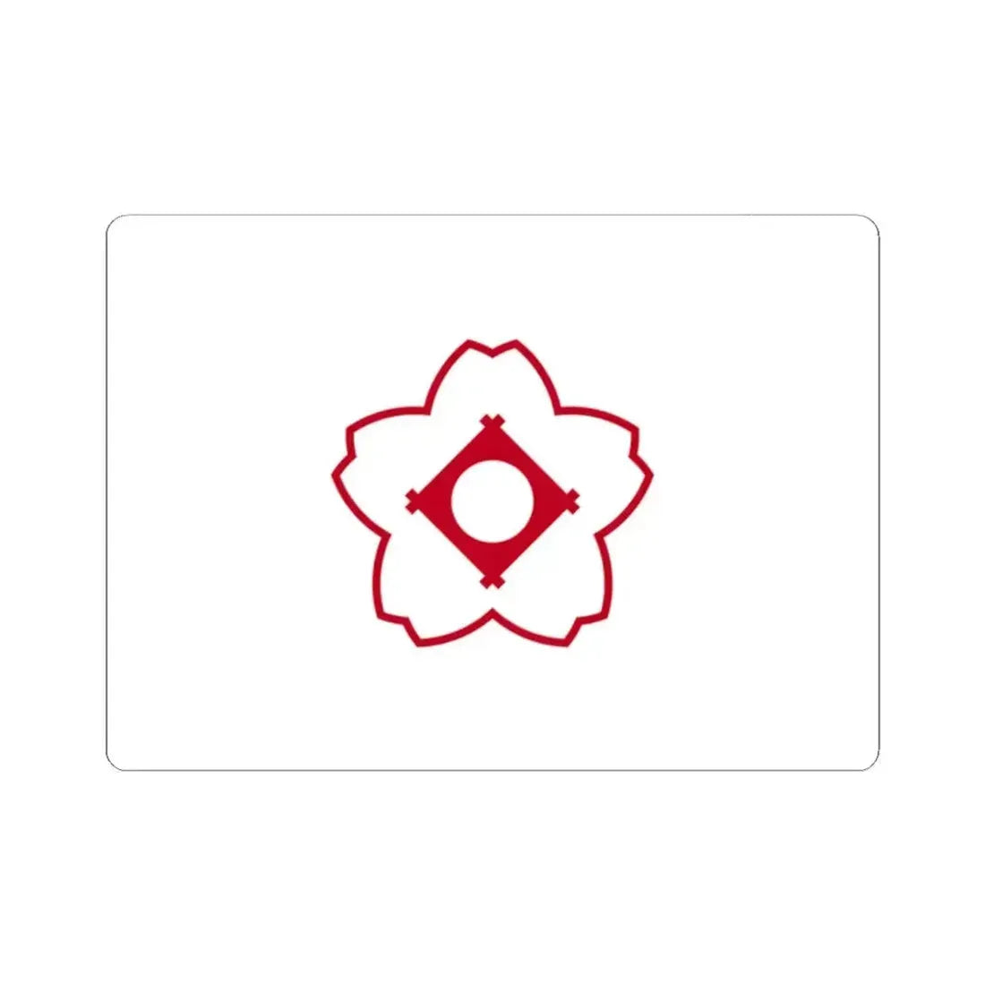 Flag of Kasugai Aichi Japan - STICKER Vinyl Kiss-Cut Decal 2 Inch White - The Sticker Space