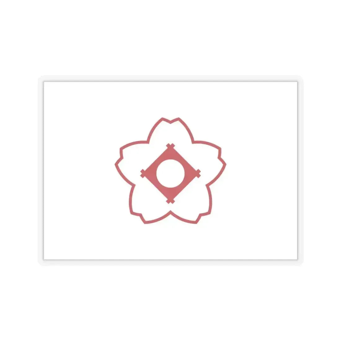 Flag of Kasugai Aichi Japan - STICKER Vinyl Kiss-Cut Decal 3 Inch Transparent - The Sticker Space
