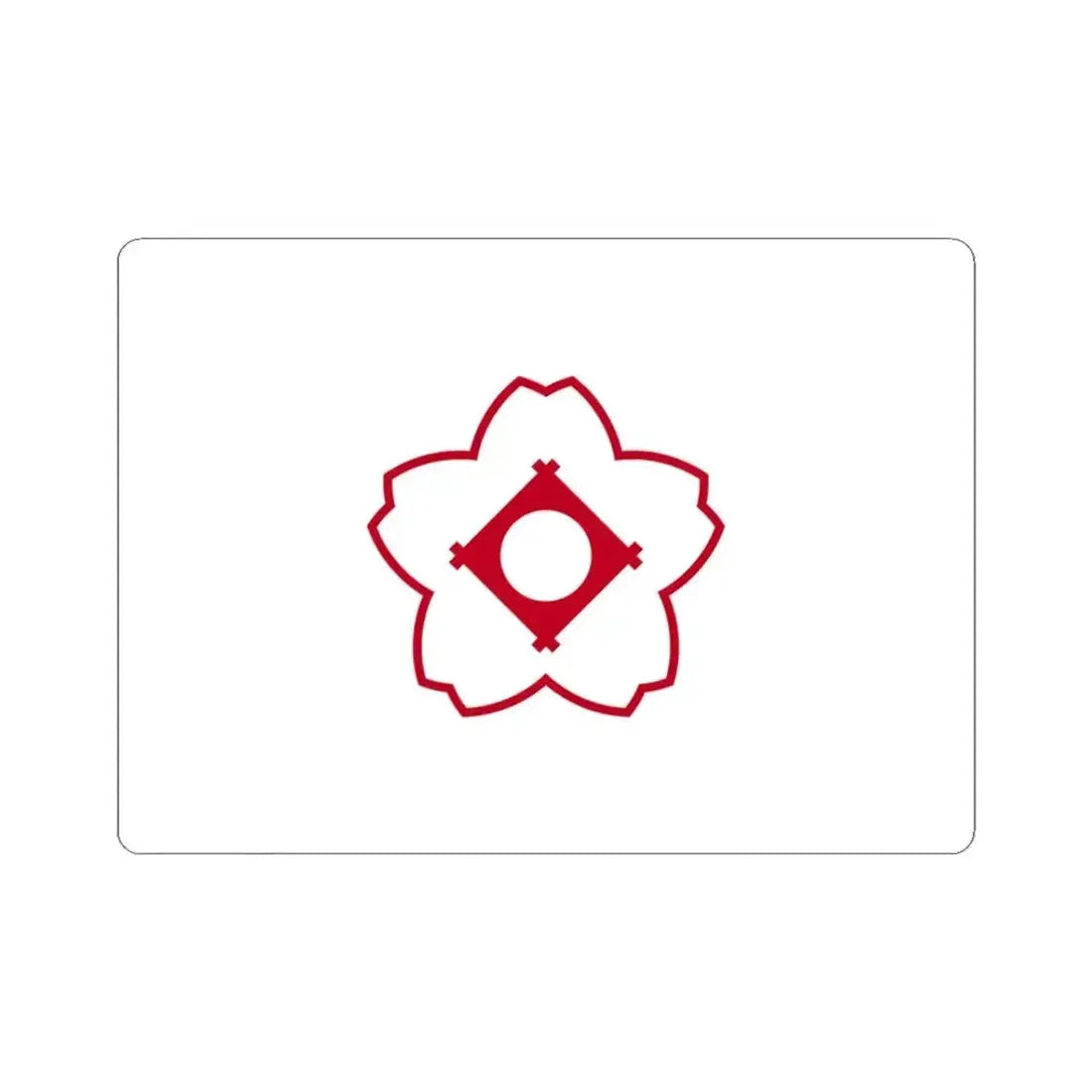 Flag of Kasugai Aichi Japan - STICKER Vinyl Kiss-Cut Decal 3 Inch White - The Sticker Space