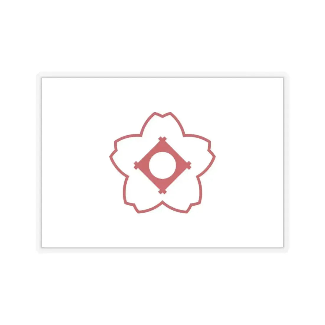 Flag of Kasugai Aichi Japan - STICKER Vinyl Kiss-Cut Decal 4 Inch Transparent - The Sticker Space
