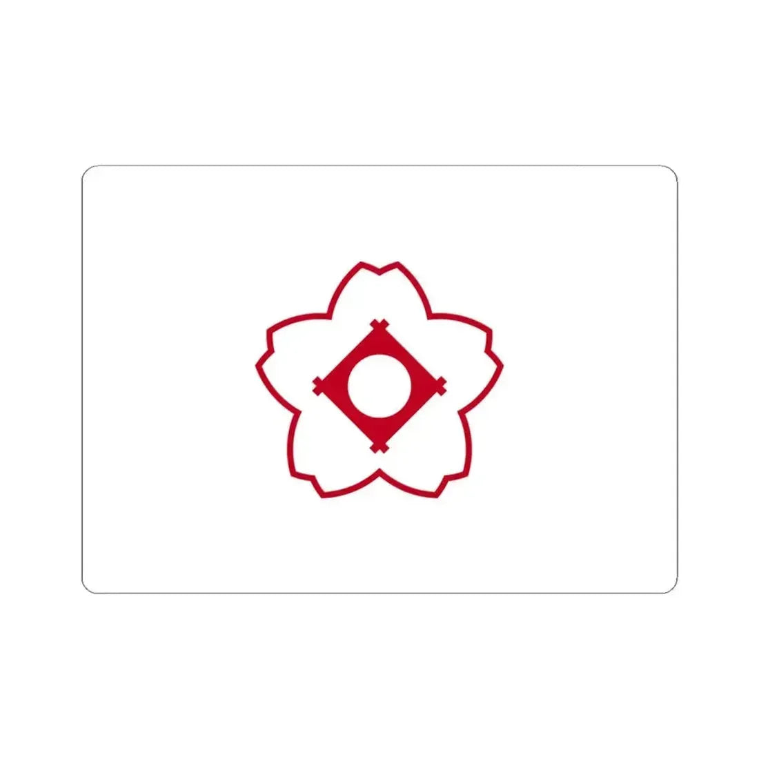 Flag of Kasugai Aichi Japan - STICKER Vinyl Kiss-Cut Decal 4 Inch White - The Sticker Space
