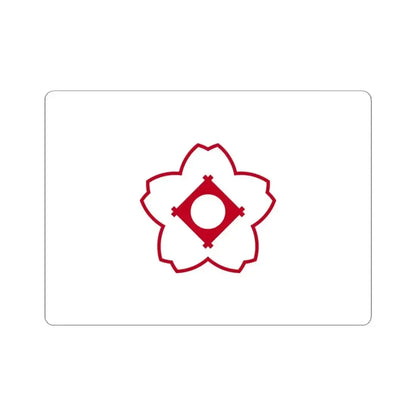 Flag of Kasugai Aichi Japan - STICKER Vinyl Kiss-Cut Decal 4 Inch White - The Sticker Space