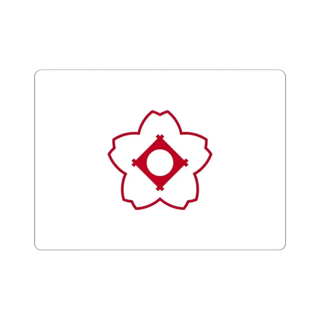 Flag of Kasugai Aichi Japan - STICKER Vinyl Kiss-Cut Decal 6 Inch White - The Sticker Space