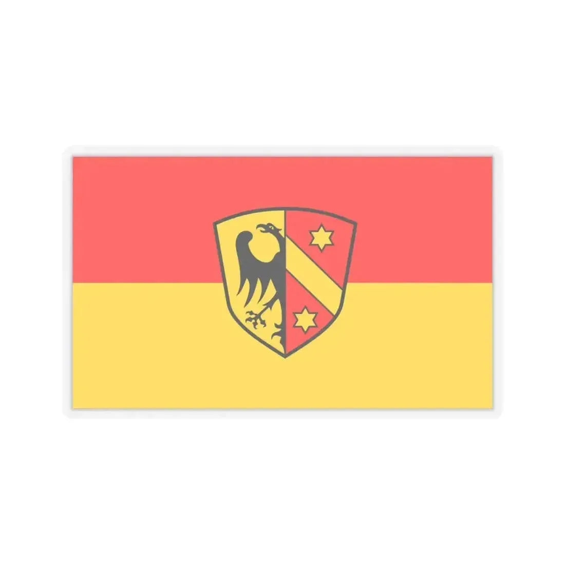 Flag of Kaufbeuren Germany - STICKER Vinyl Kiss-Cut Decal 4 Inch Transparent - The Sticker Space