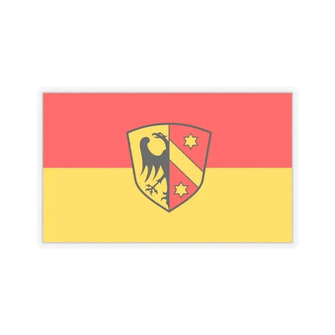Flag of Kaufbeuren Germany - STICKER Vinyl Kiss-Cut Decal 6 Inch Transparent - The Sticker Space