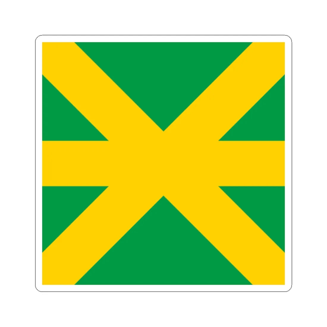 Flag of Kavlinge (Sweden) STICKER Vinyl Kiss-Cut Decal 2 Inch White - The Sticker Space
