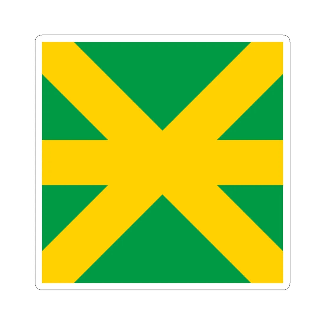 Flag of Kavlinge (Sweden) STICKER Vinyl Kiss-Cut Decal 3 Inch White - The Sticker Space