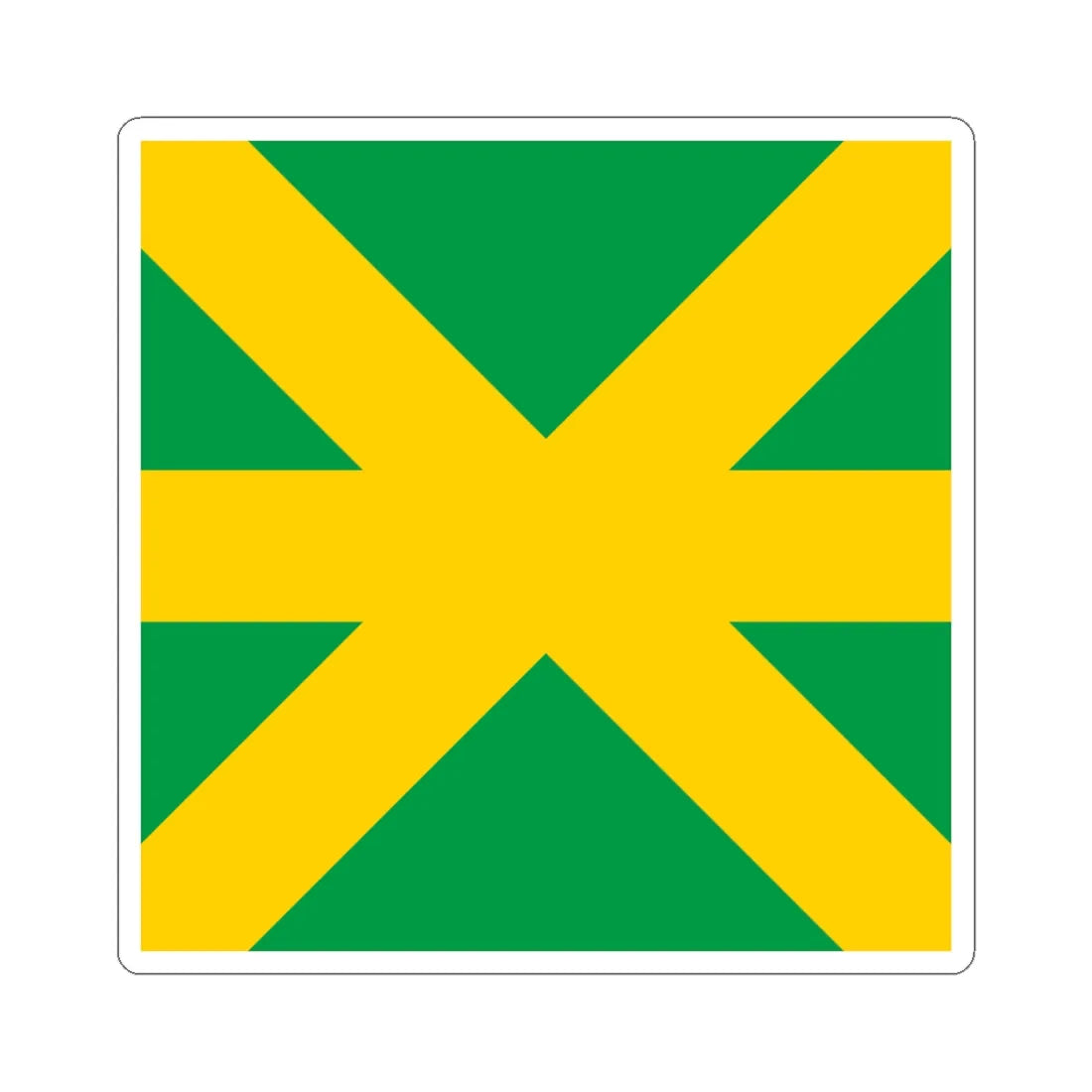 Flag of Kavlinge (Sweden) STICKER Vinyl Kiss-Cut Decal 4 Inch White - The Sticker Space