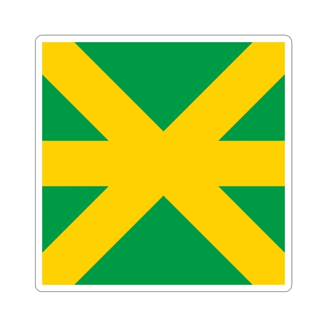 Flag of Kavlinge (Sweden) STICKER Vinyl Kiss-Cut Decal 6 Inch White - The Sticker Space