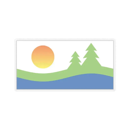 Flag of Kawartha Lakes Canada - STICKER Vinyl Kiss-Cut Decal 4 Inch Transparent - The Sticker Space