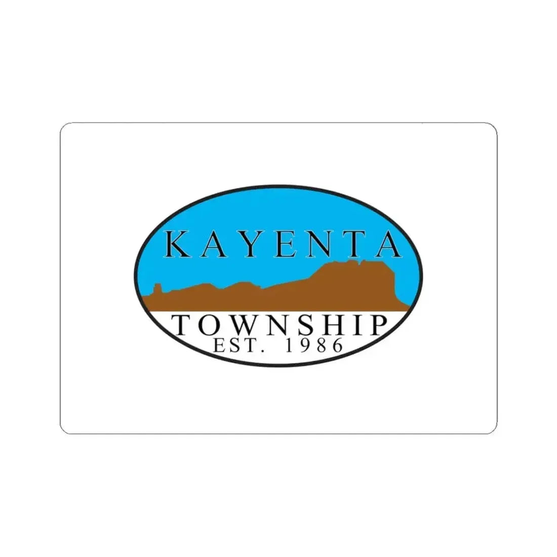 Flag of Kayenta Arizona (United States) STICKER Vinyl Kiss-Cut Decal 3 Inch White - The Sticker Space