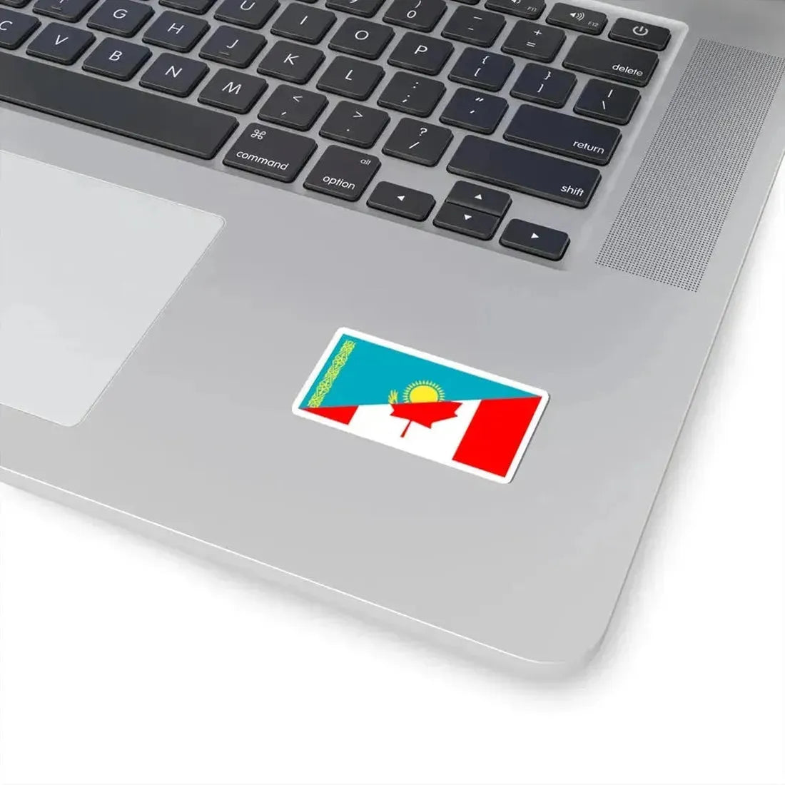 Flag of Kazakhstan and Canada (Canada) STICKER Vinyl Kiss-Cut Decal - The Sticker Space