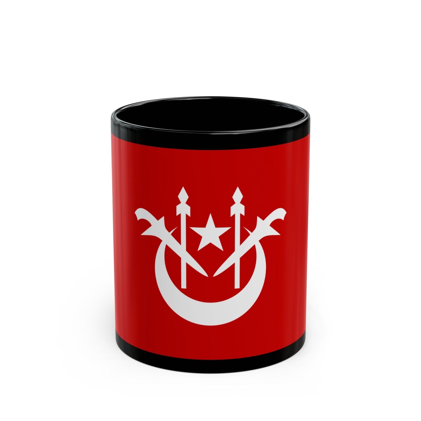 Flag of Kelantan Malaysia - Black Coffee Mug-11oz-The Sticker Space