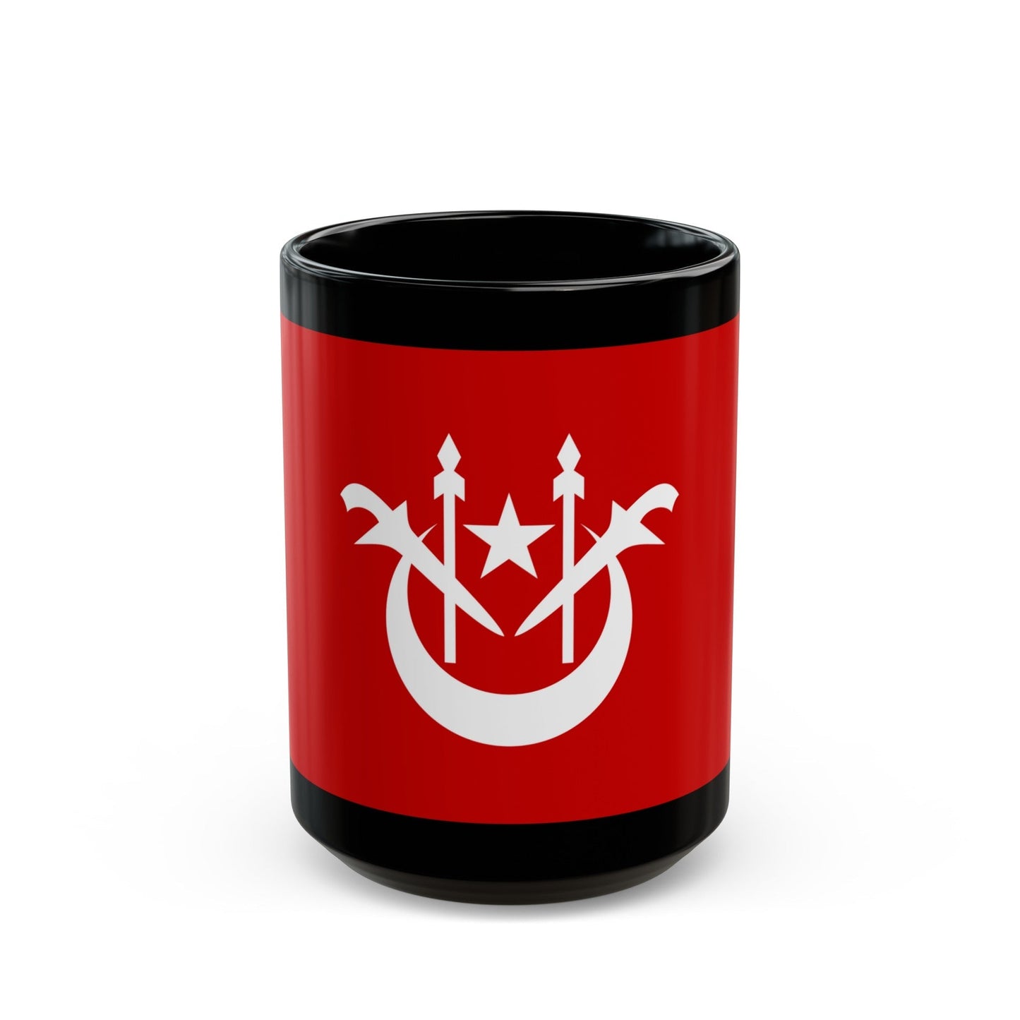 Flag of Kelantan Malaysia - Black Coffee Mug-15oz-The Sticker Space