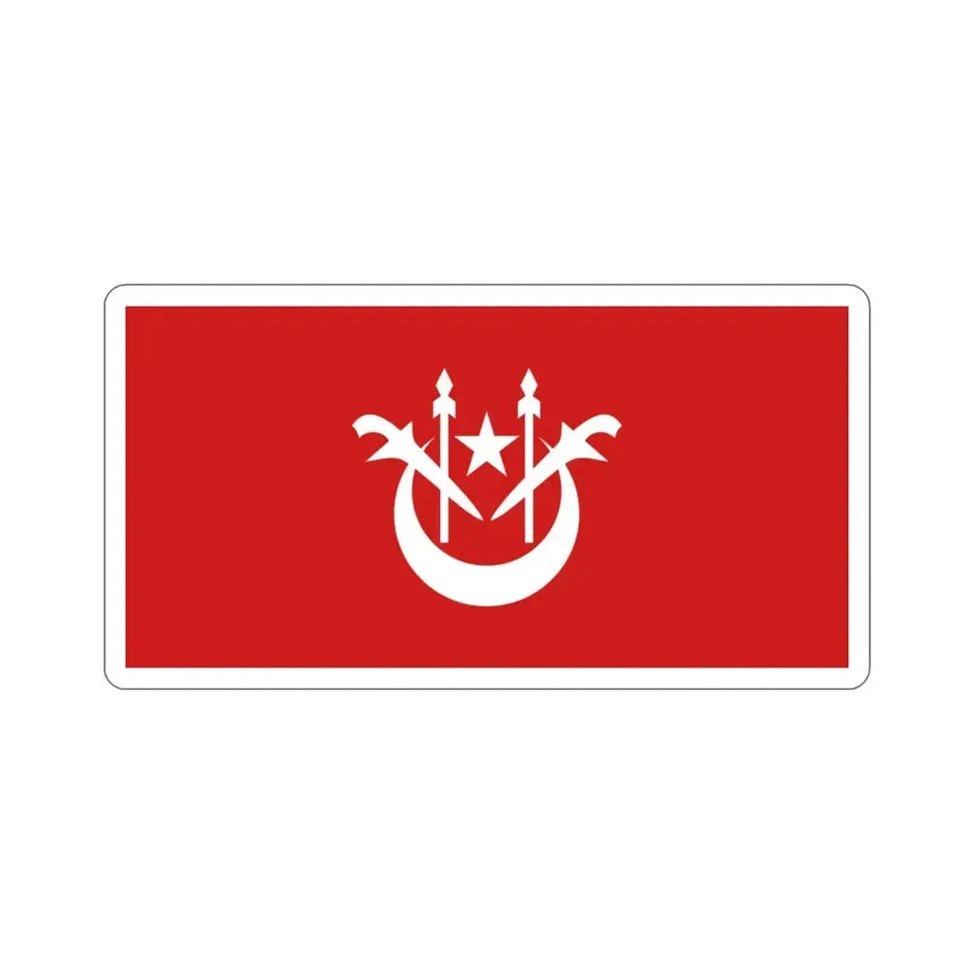 Flag of Kelantan Malaysia STICKER Vinyl Die-Cut Decal 3 Inch - The Sticker Space