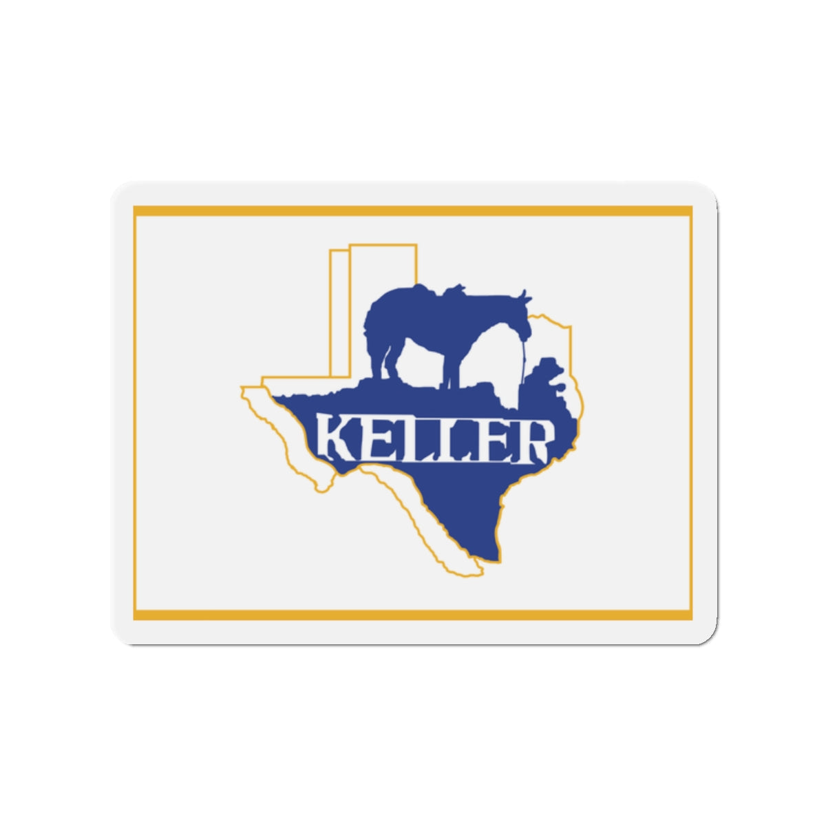 Flag of Keller Texas - Die-Cut Magnet-2" x 2"-The Sticker Space