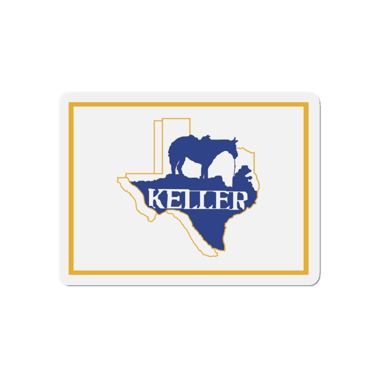 Flag of Keller Texas - Die-Cut Magnet-5" x 5"-The Sticker Space