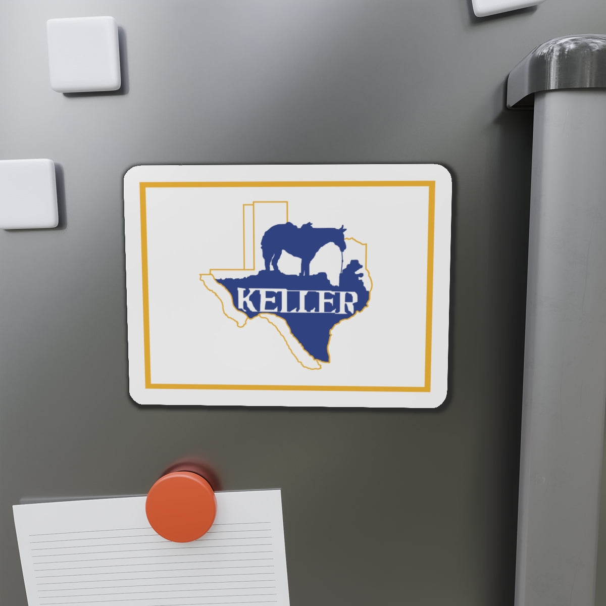 Flag of Keller Texas - Die-Cut Magnet-The Sticker Space