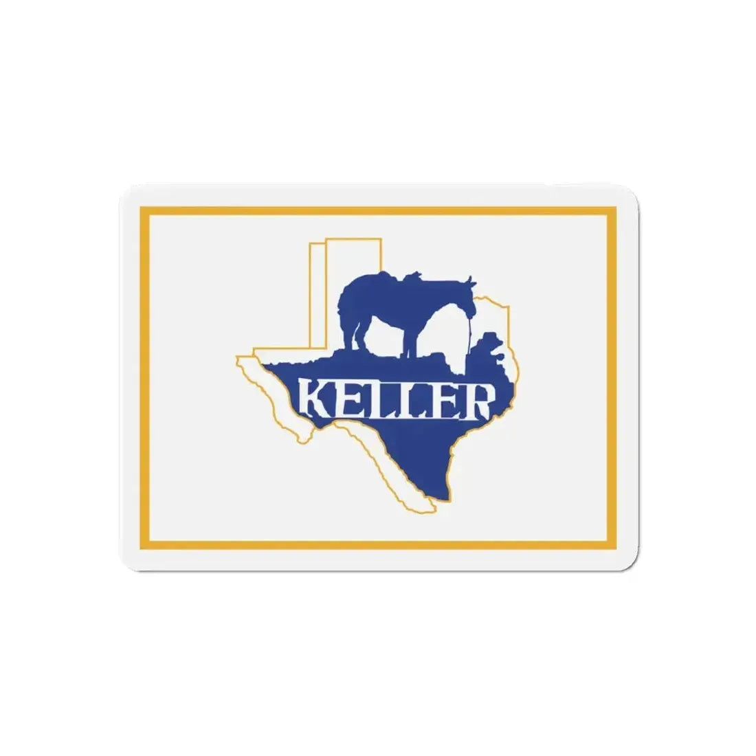 Flag of Keller Texas - Refrigerator Magnet 6 Inch - The Sticker Space