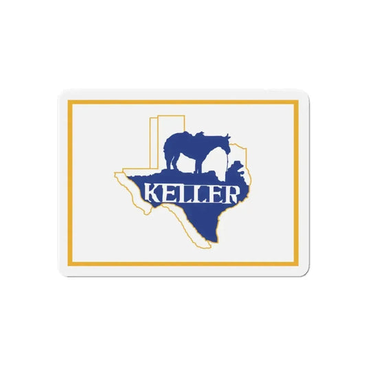 Flag of Keller Texas - Refrigerator Magnet 6 Inch - The Sticker Space