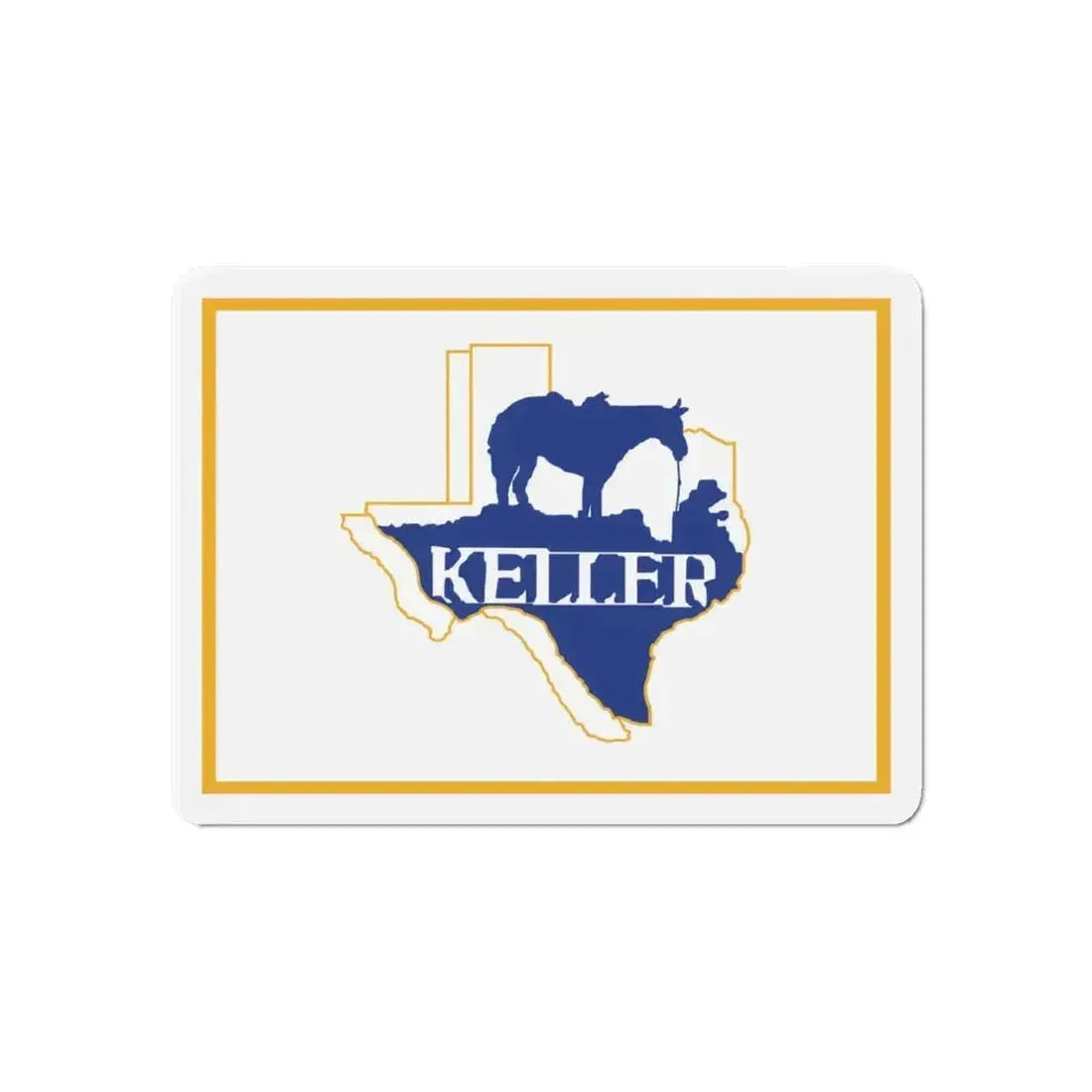 Flag of Keller Texas - Refrigerator Magnet - The Sticker Space