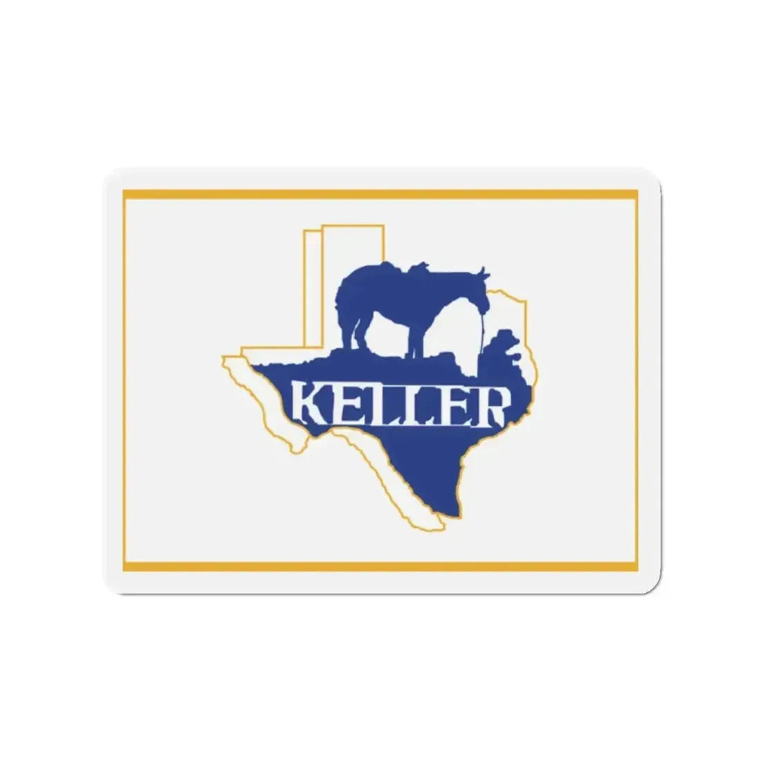 Flag of Keller Texas - Refrigerator Magnet - The Sticker Space