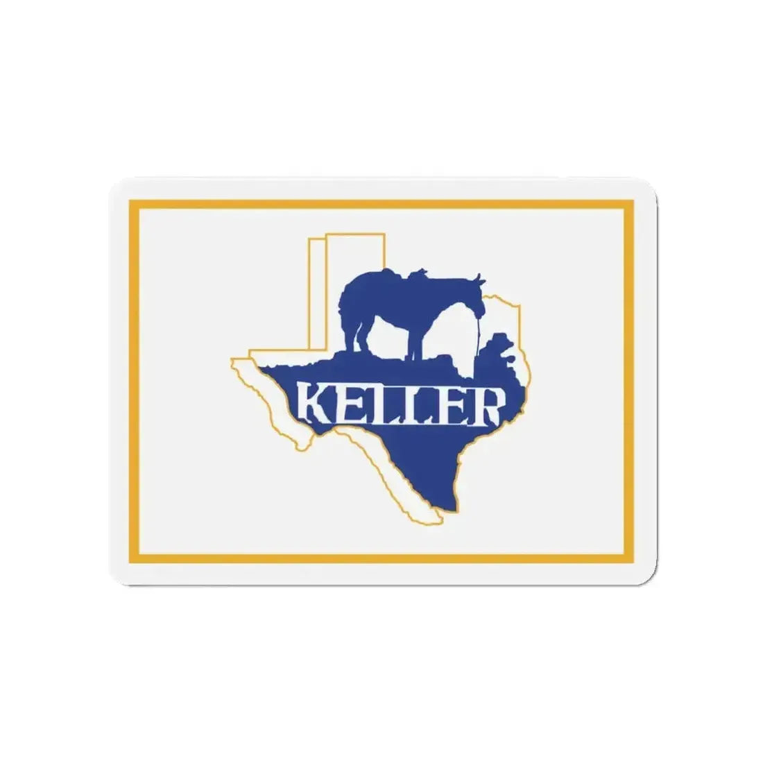 Flag of Keller Texas - Refrigerator Magnet - The Sticker Space