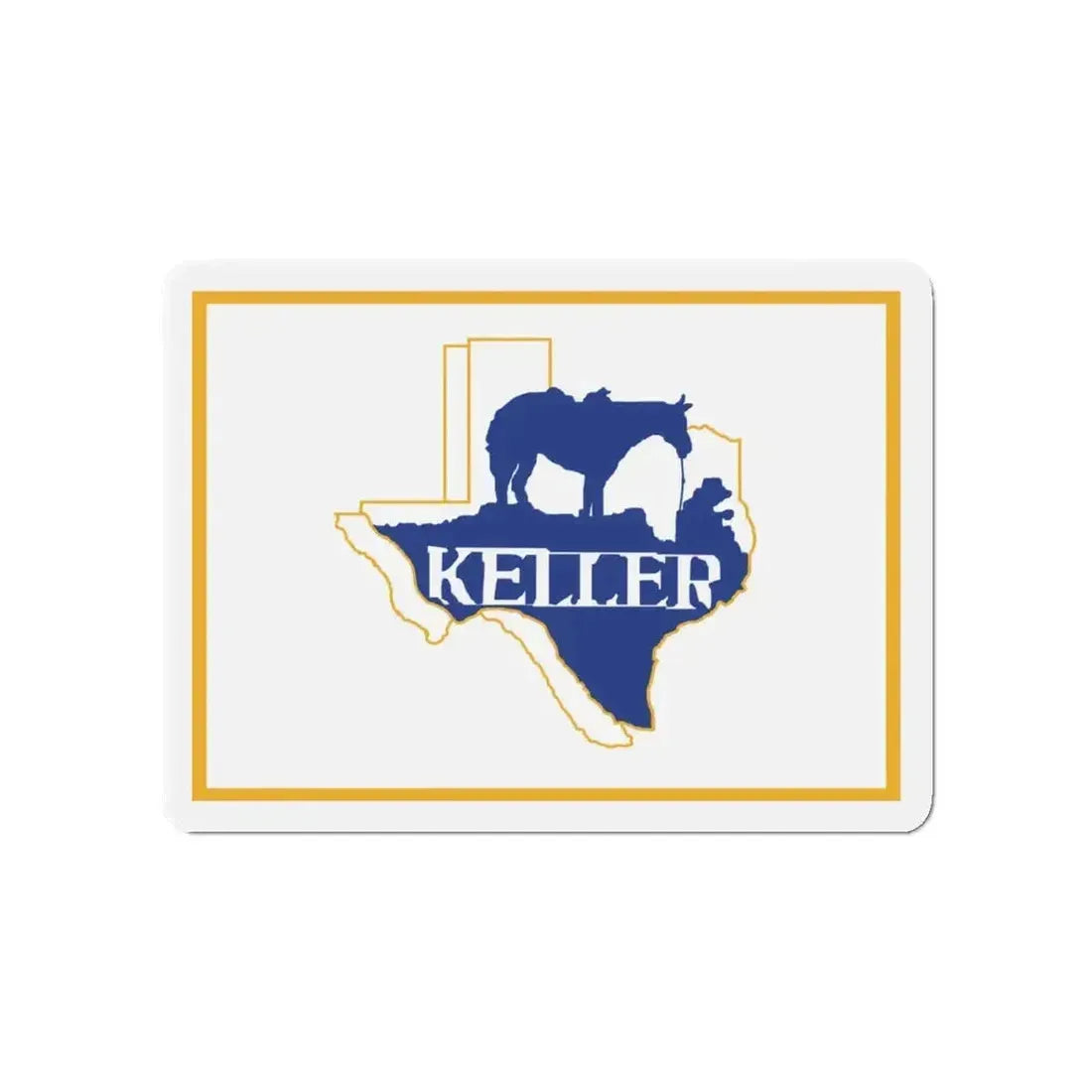 Flag of Keller Texas - Refrigerator Magnet - The Sticker Space