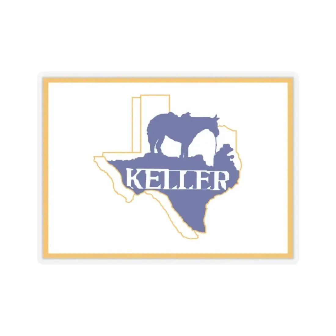 Flag of Keller, Texas - STICKER Vinyl Kiss-Cut Decal 2 Inch Transparent - The Sticker Space
