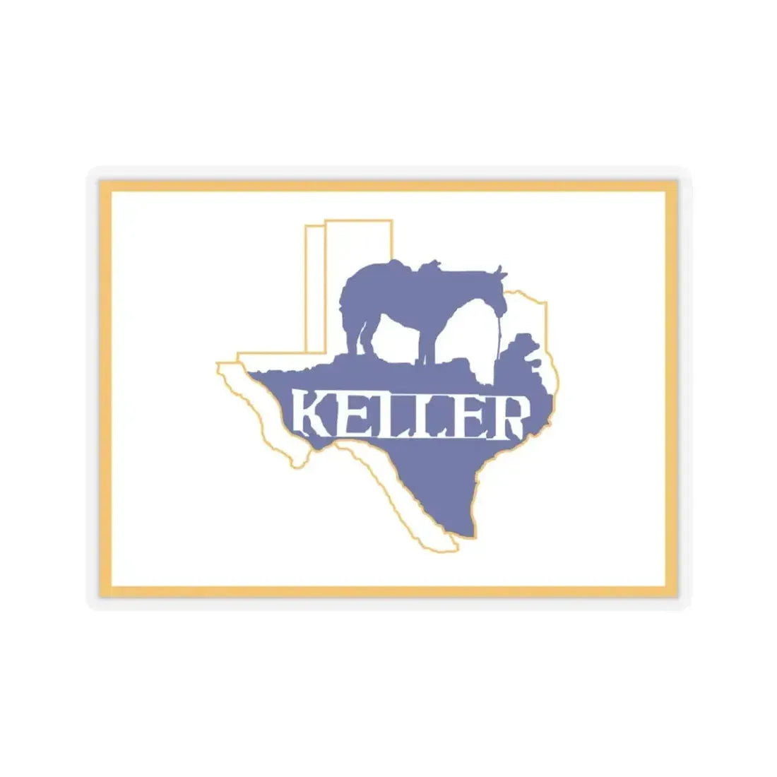 Flag of Keller, Texas - STICKER Vinyl Kiss-Cut Decal 3 Inch Transparent - The Sticker Space