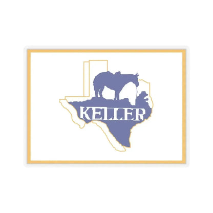 Flag of Keller, Texas - STICKER Vinyl Kiss-Cut Decal 4 Inch Transparent - The Sticker Space