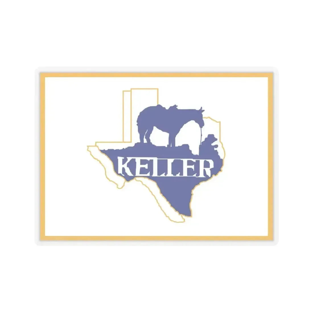 Flag of Keller, Texas - STICKER Vinyl Kiss-Cut Decal 6 Inch Transparent - The Sticker Space