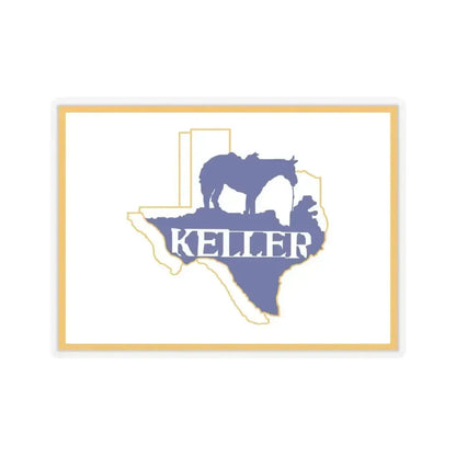 Flag of Keller, Texas - STICKER Vinyl Kiss-Cut Decal 6 Inch Transparent - The Sticker Space