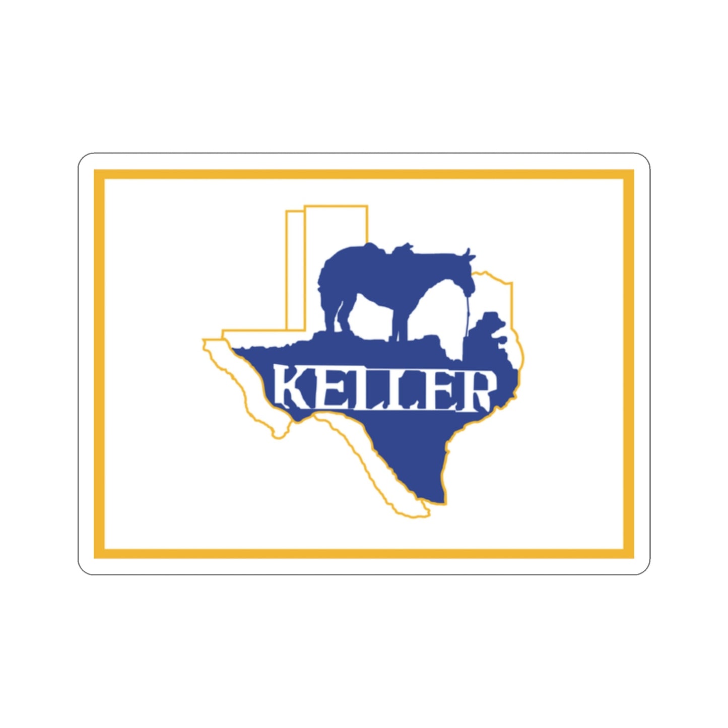 Flag of Keller Texas USA STICKER Vinyl Die-Cut Decal-2 Inch-The Sticker Space