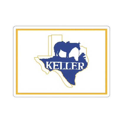 Flag of Keller Texas USA STICKER Vinyl Die-Cut Decal 4 Inch - The Sticker Space