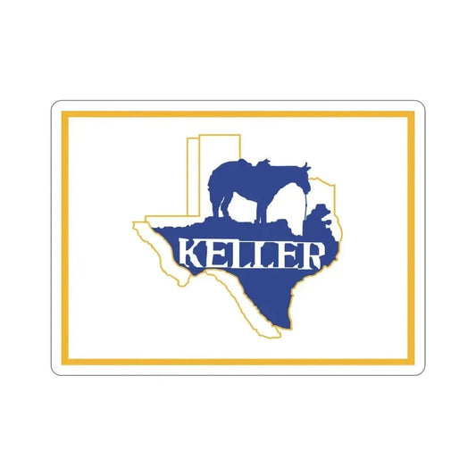 Flag of Keller Texas USA STICKER Vinyl Die-Cut Decal 6 Inch - The Sticker Space