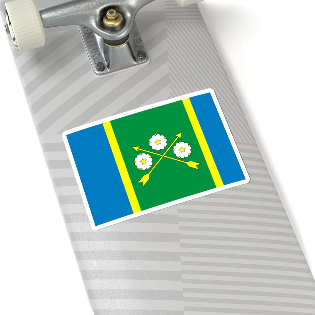 Flag of Kelmentsi raion (Ukraine) STICKER Vinyl Kiss-Cut Decal - The Sticker Space