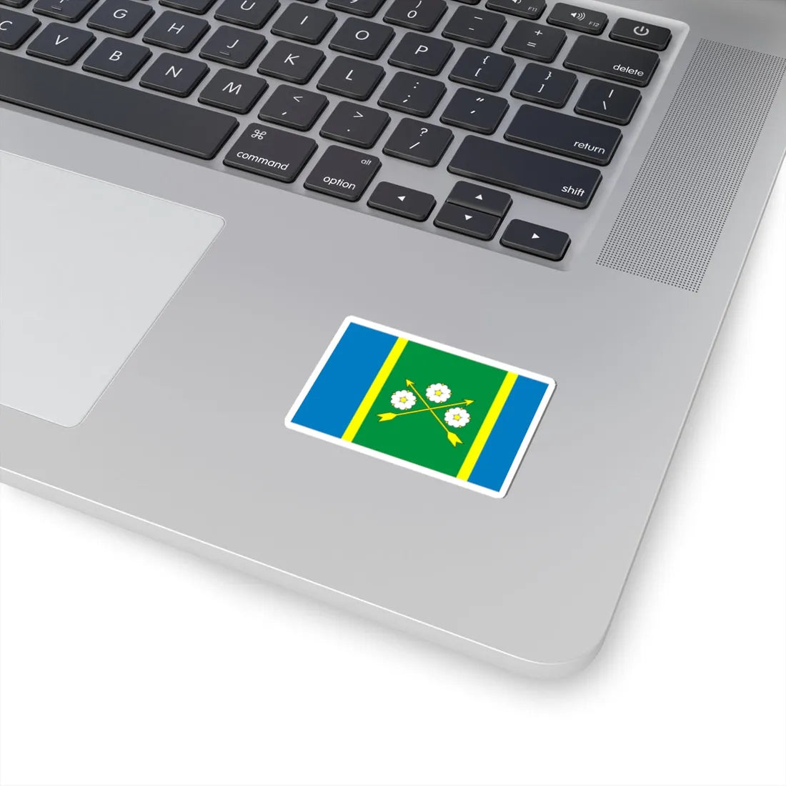 Flag of Kelmentsi raion (Ukraine) STICKER Vinyl Kiss-Cut Decal - The Sticker Space