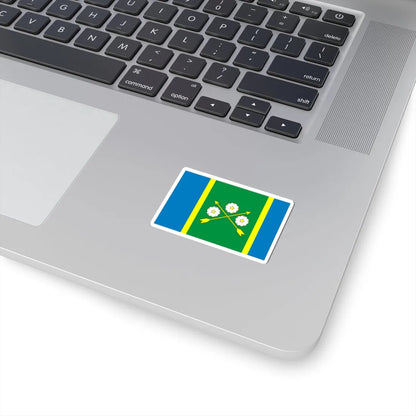 Flag of Kelmentsi raion (Ukraine) STICKER Vinyl Kiss-Cut Decal - The Sticker Space