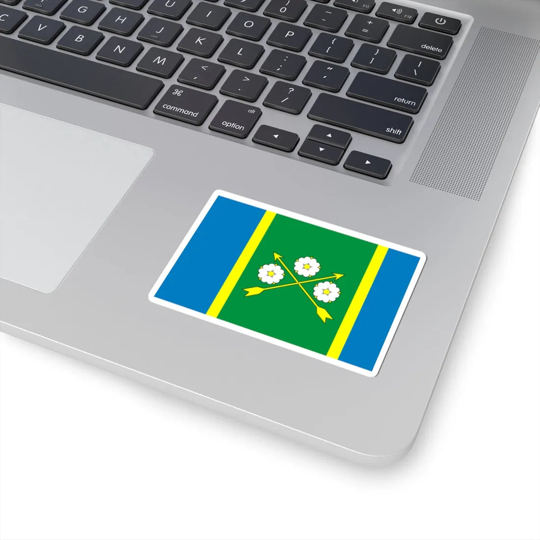 Flag of Kelmentsi raion (Ukraine) STICKER Vinyl Kiss-Cut Decal - The Sticker Space