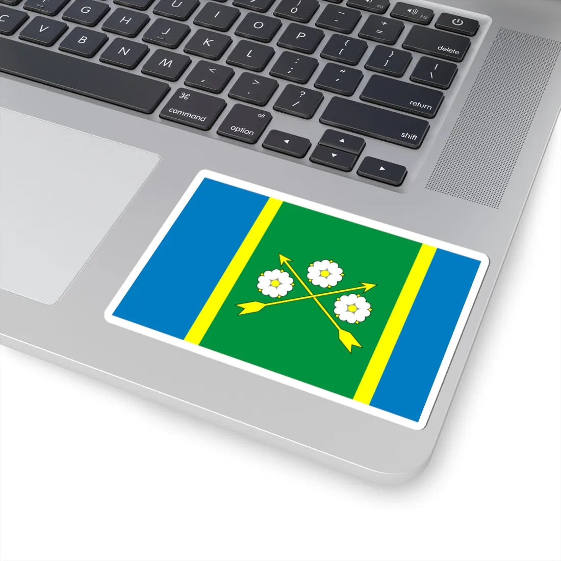Flag of Kelmentsi raion (Ukraine) STICKER Vinyl Kiss-Cut Decal - The Sticker Space