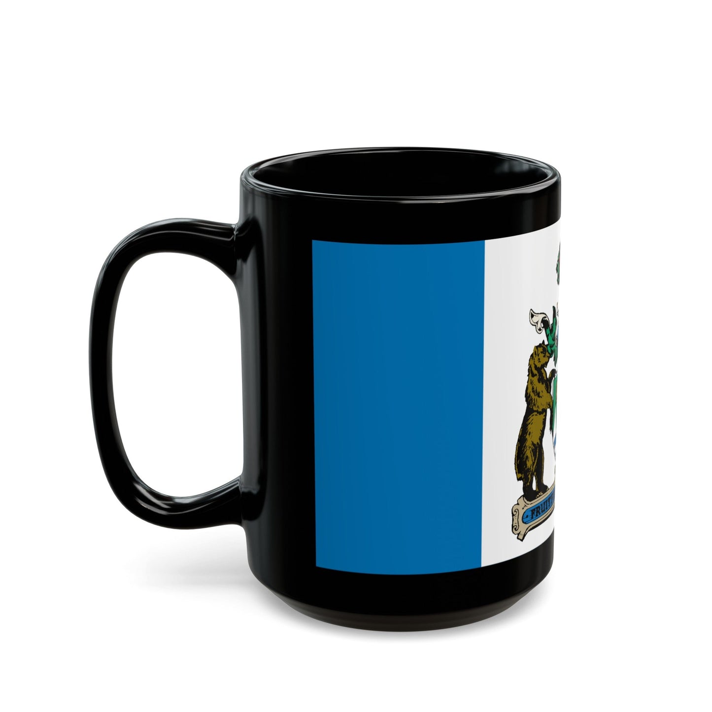 Flag of Kelowna British Columbia Canada - Black Coffee Mug-The Sticker Space