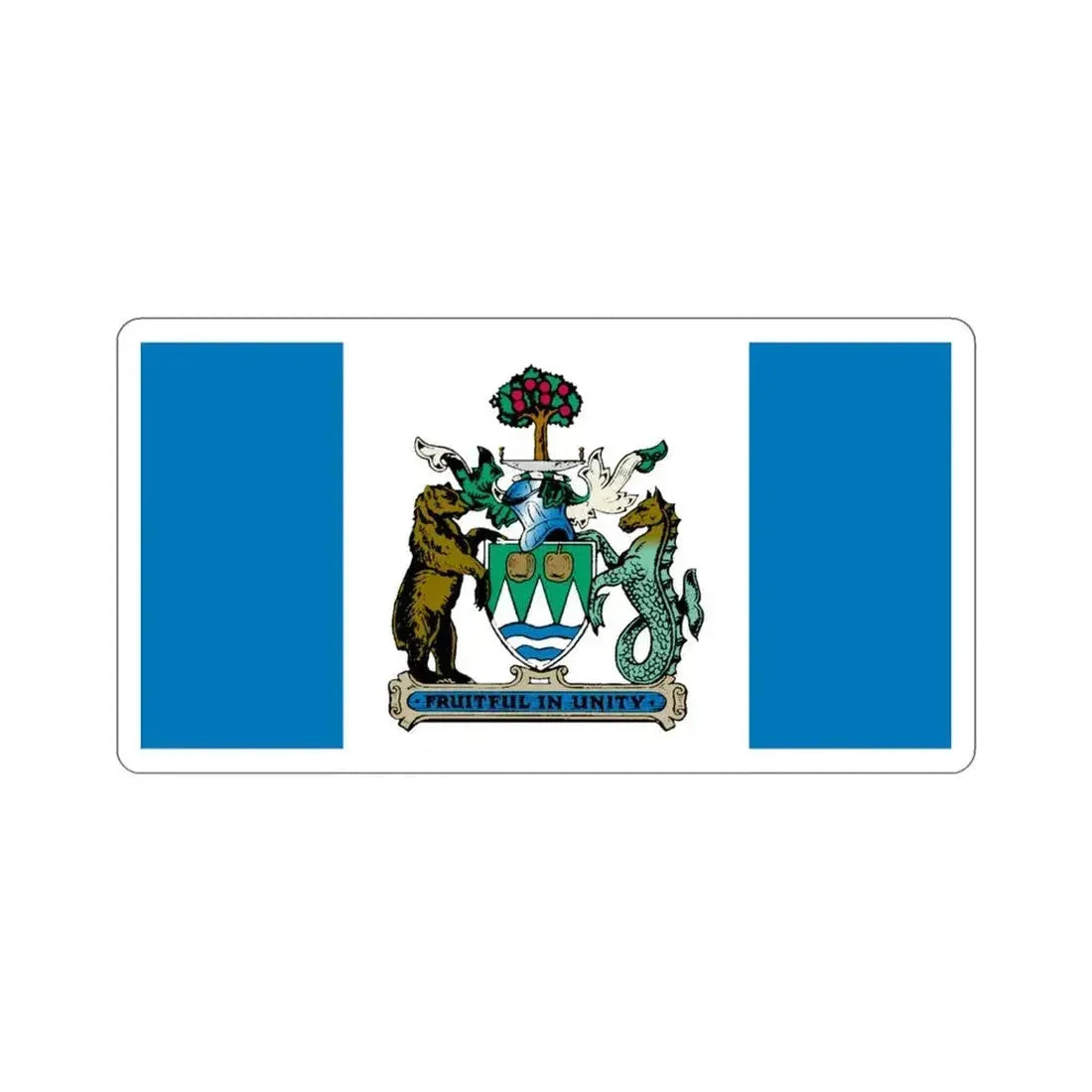 Flag of Kelowna British Columbia Canada STICKER Vinyl Die-Cut Decal 3 Inch - The Sticker Space