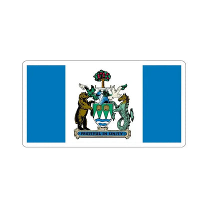 Flag of Kelowna British Columbia Canada STICKER Vinyl Die-Cut Decal 4 Inch - The Sticker Space